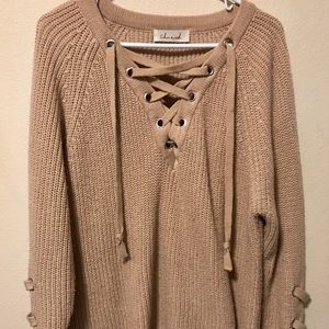 Chicwish Lace Up Sweater